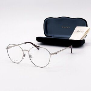 NEW GUCCI GG1145O 004 WOMEN SILVER EYEGLASSES GUCCI